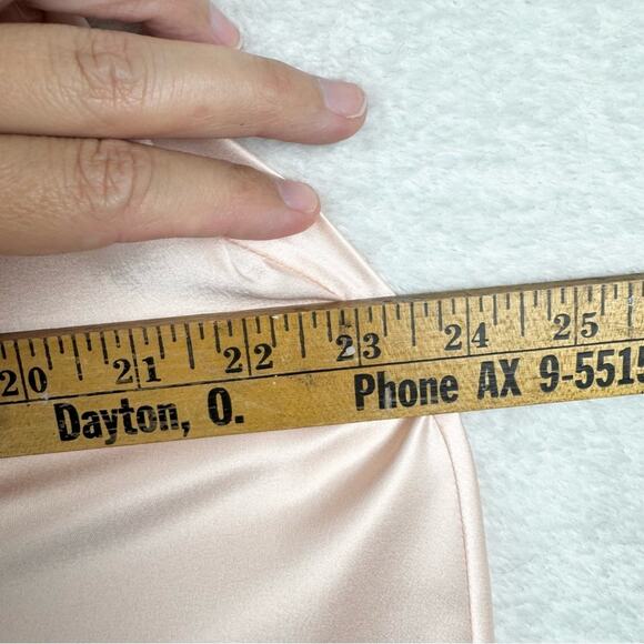 Victoria’s Secret Y2K Satin Lace Trim Chemise Slip Dress Baby Pink/Black Size M - Picture 14 of 15